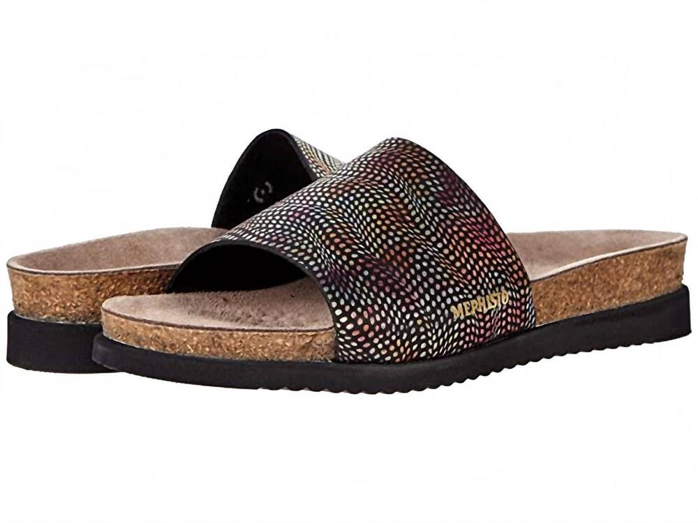 NEW MEPHISTO women's hanik lightweight slide sandal in kaleidoscope